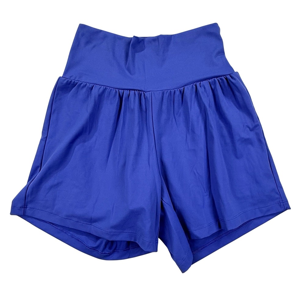 HALARA Womens Softlyzero™ Airy Super High Waisted 2-in-1 Yoga Shorts Small Blue - Picture 1 of 8